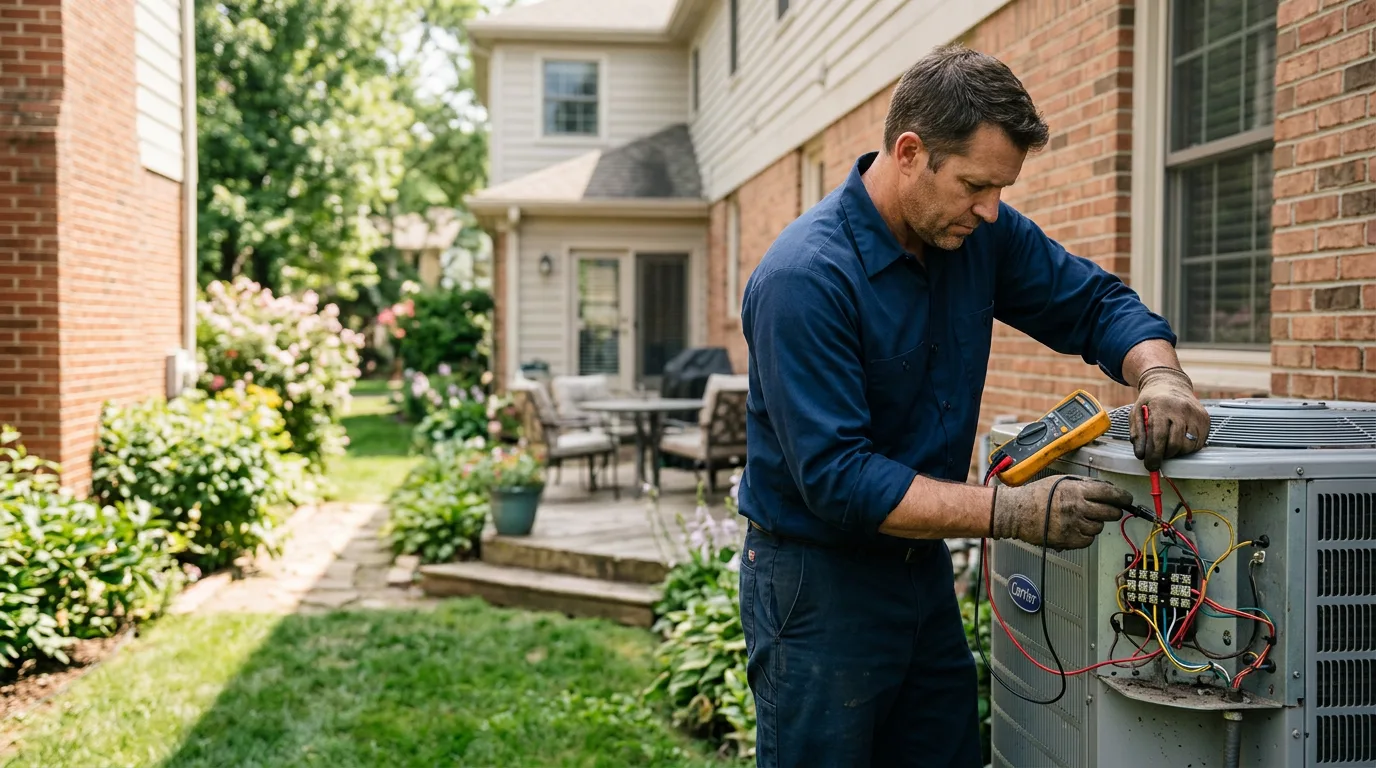 HVAC technician working near Reno, PA